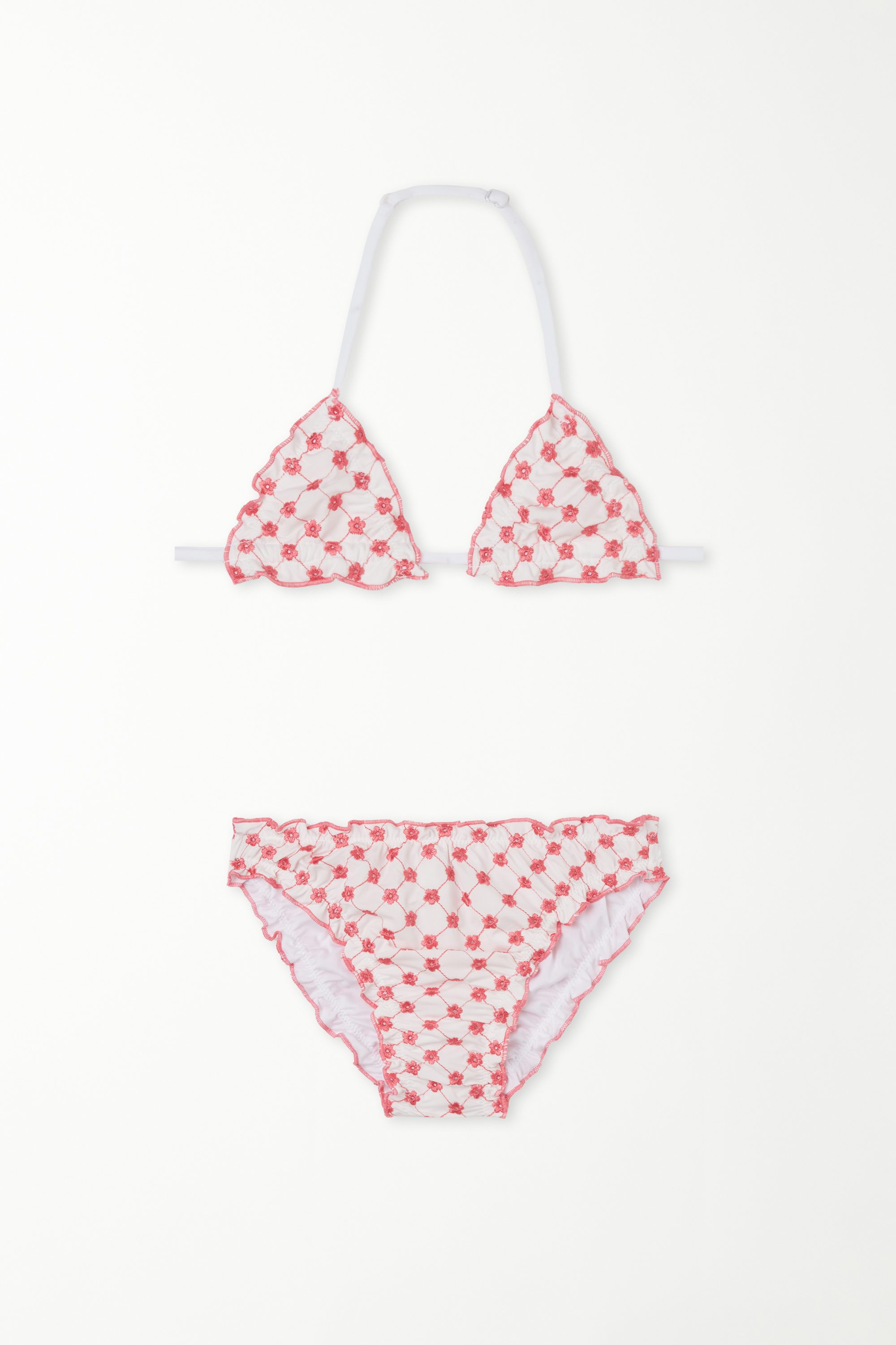 Bikini Triangolo Fiori Ricamati Bimba