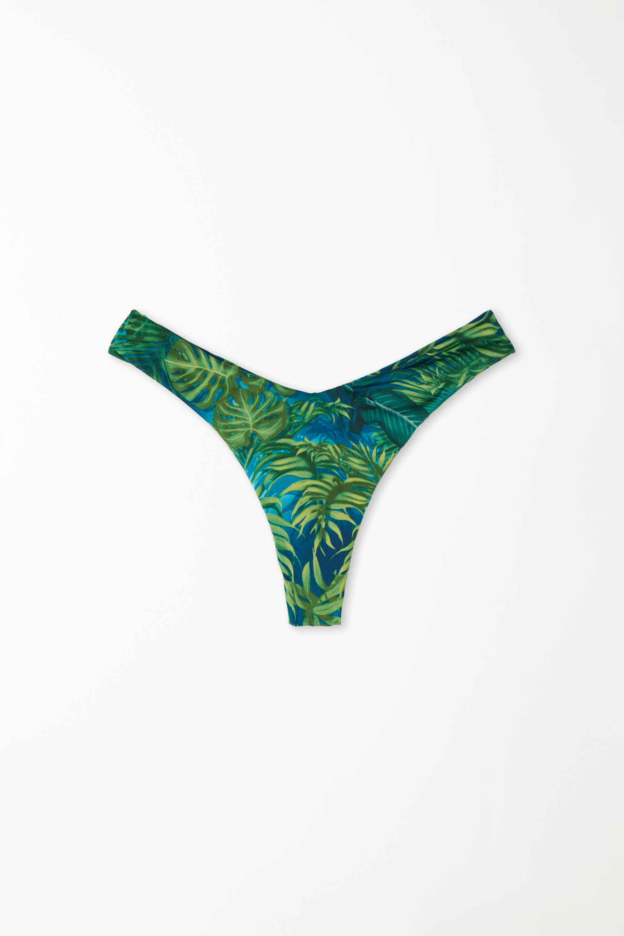 Emerald Jungle High-Cut Brazilian Bikini Bottoms