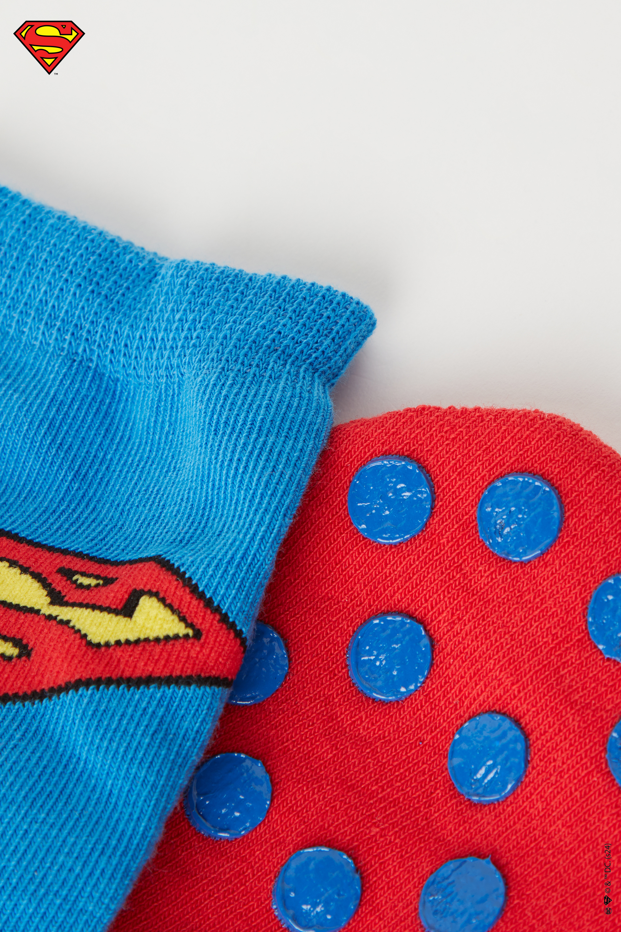 Chaussettes Courtes Antidérapantes Imprimé Superman Garçon