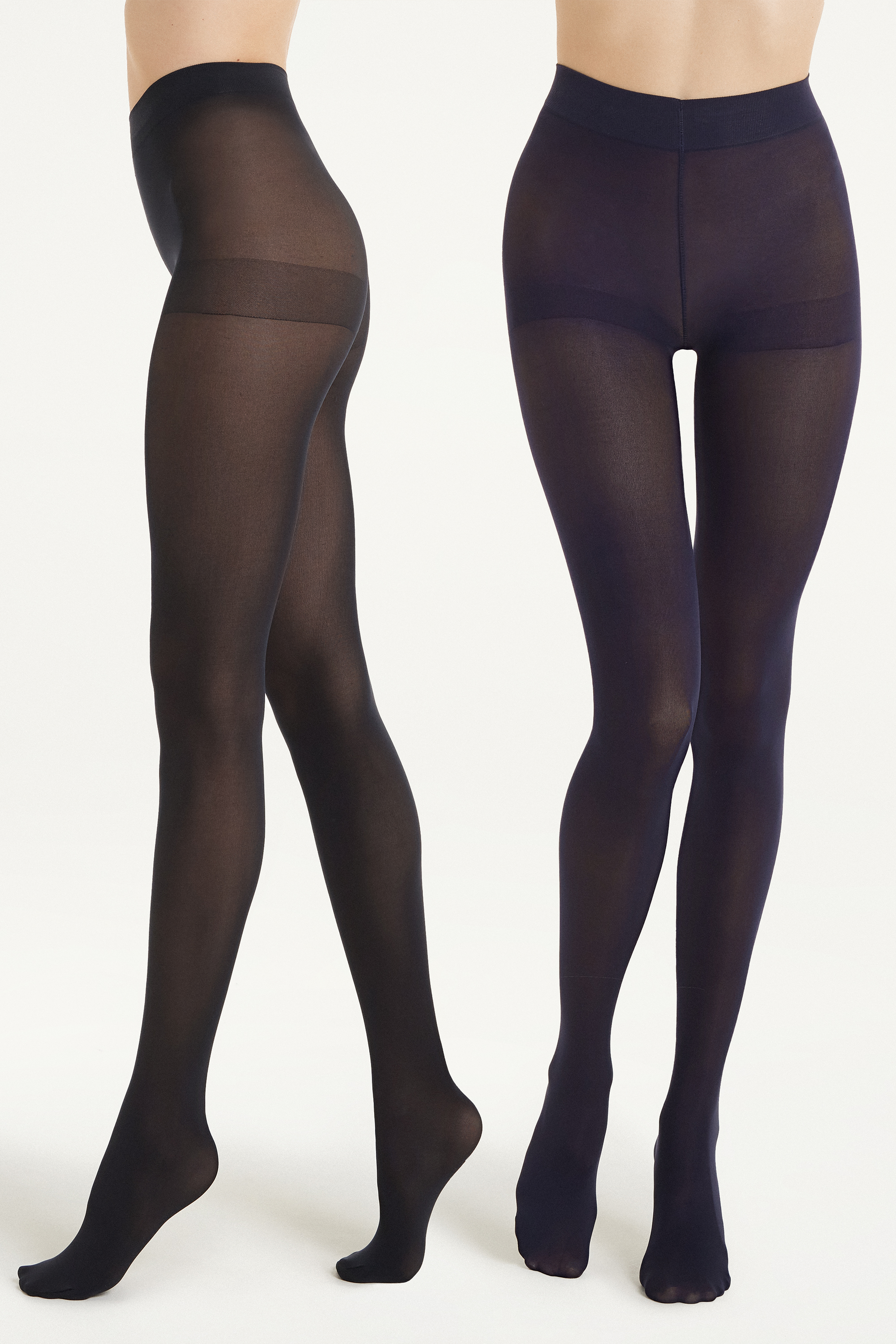 2 Pairs of 50 Denier Opaque Microfiber Tights