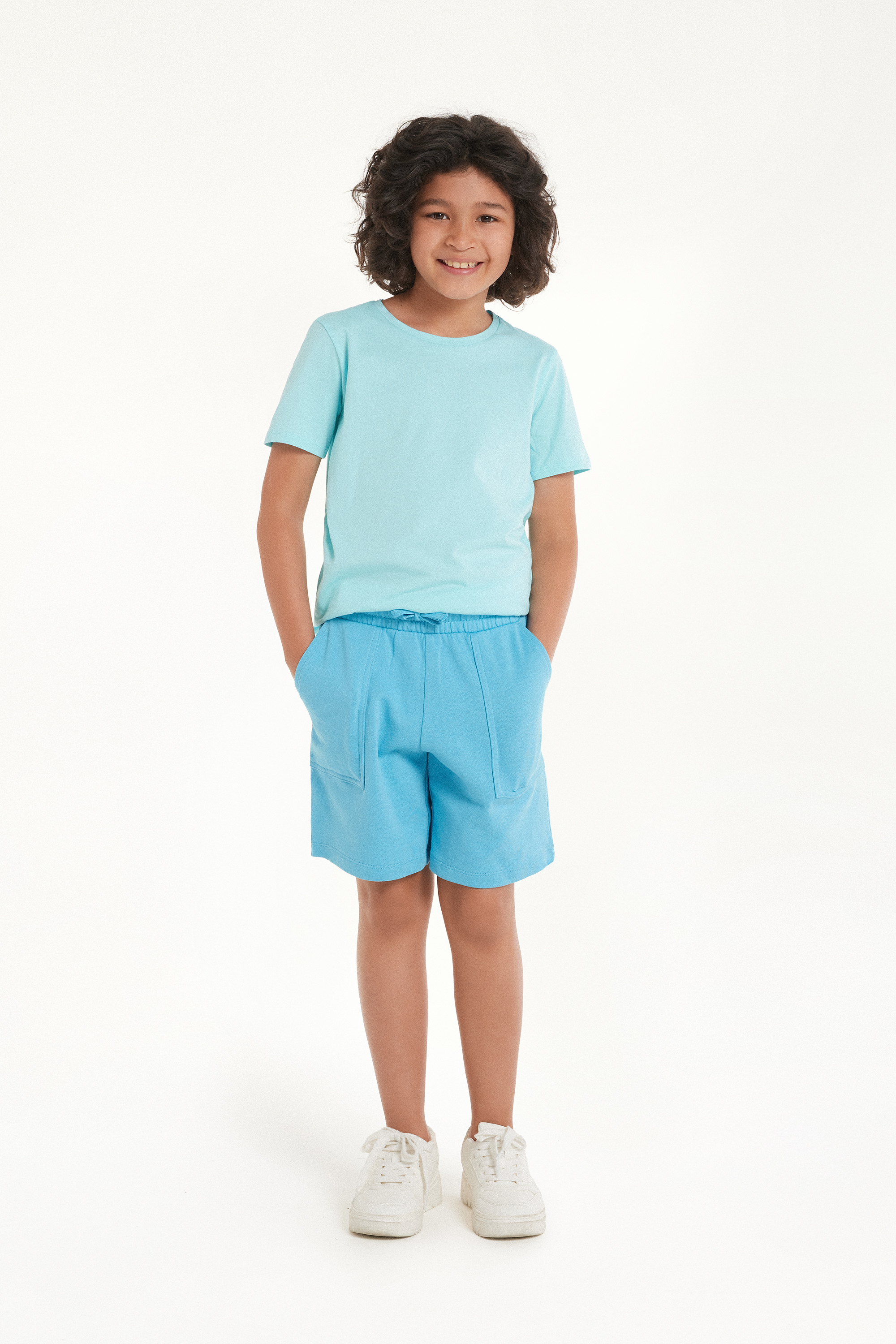 Boys’ Cotton Fleece Shorts with Pockets