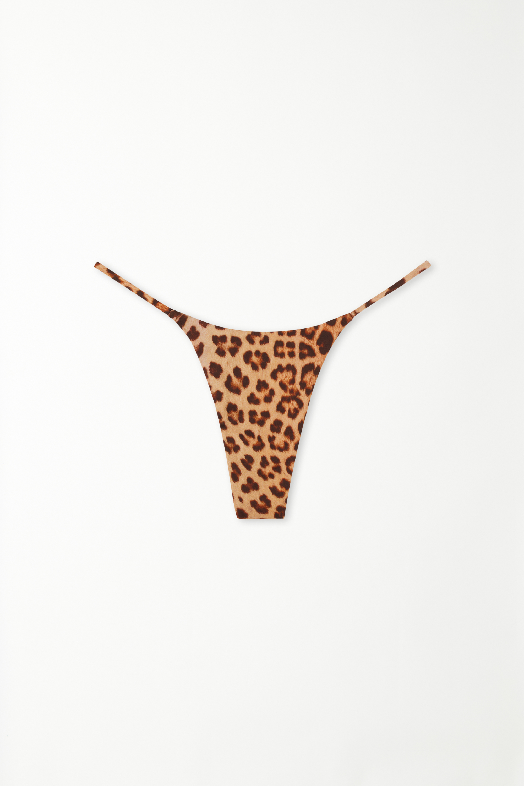 Bas de maillot String avec Côtés Fins Façon Tanga Wild Leopard