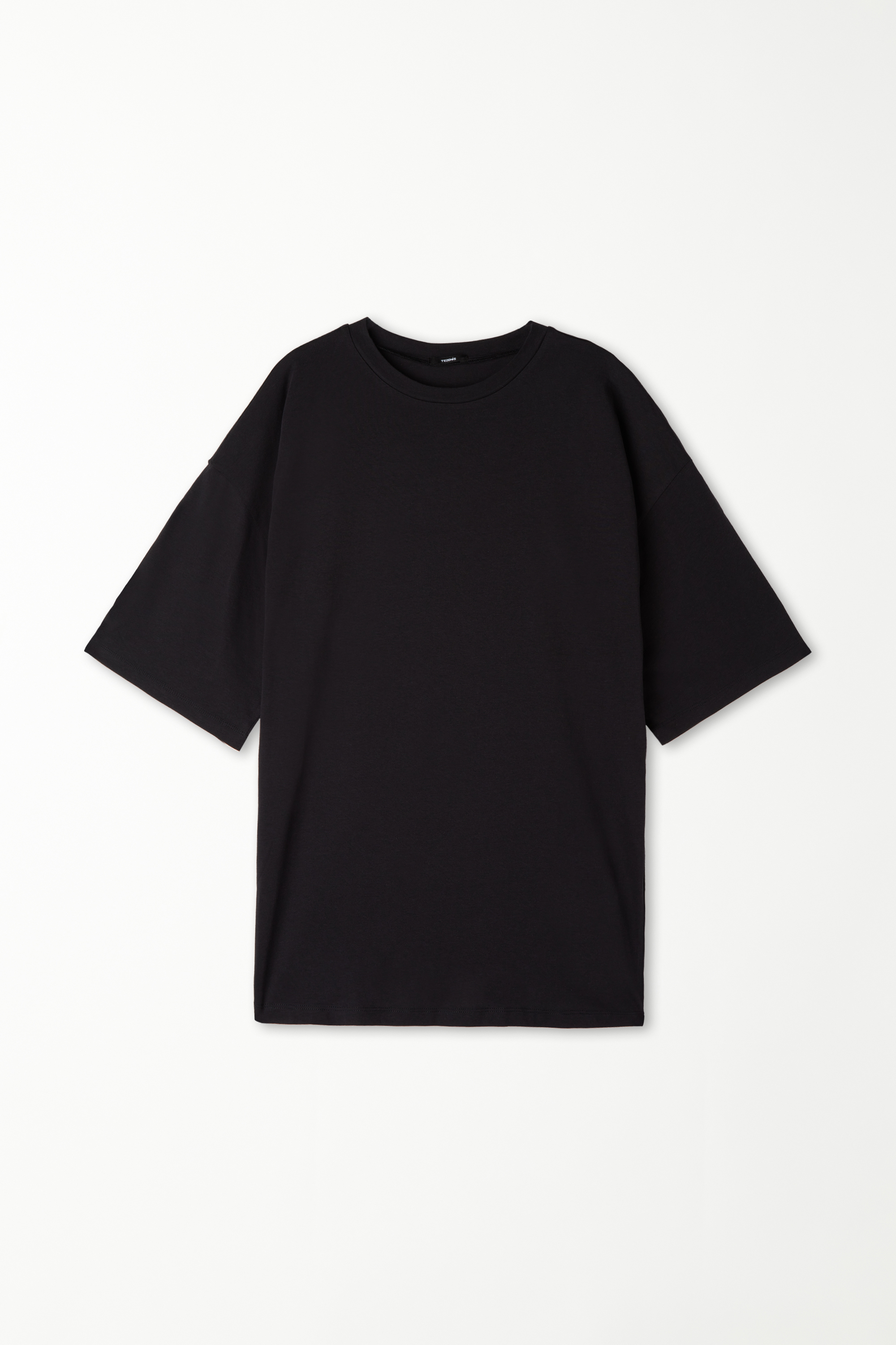 T-shirt Ras-du-cou Oversize en Coton