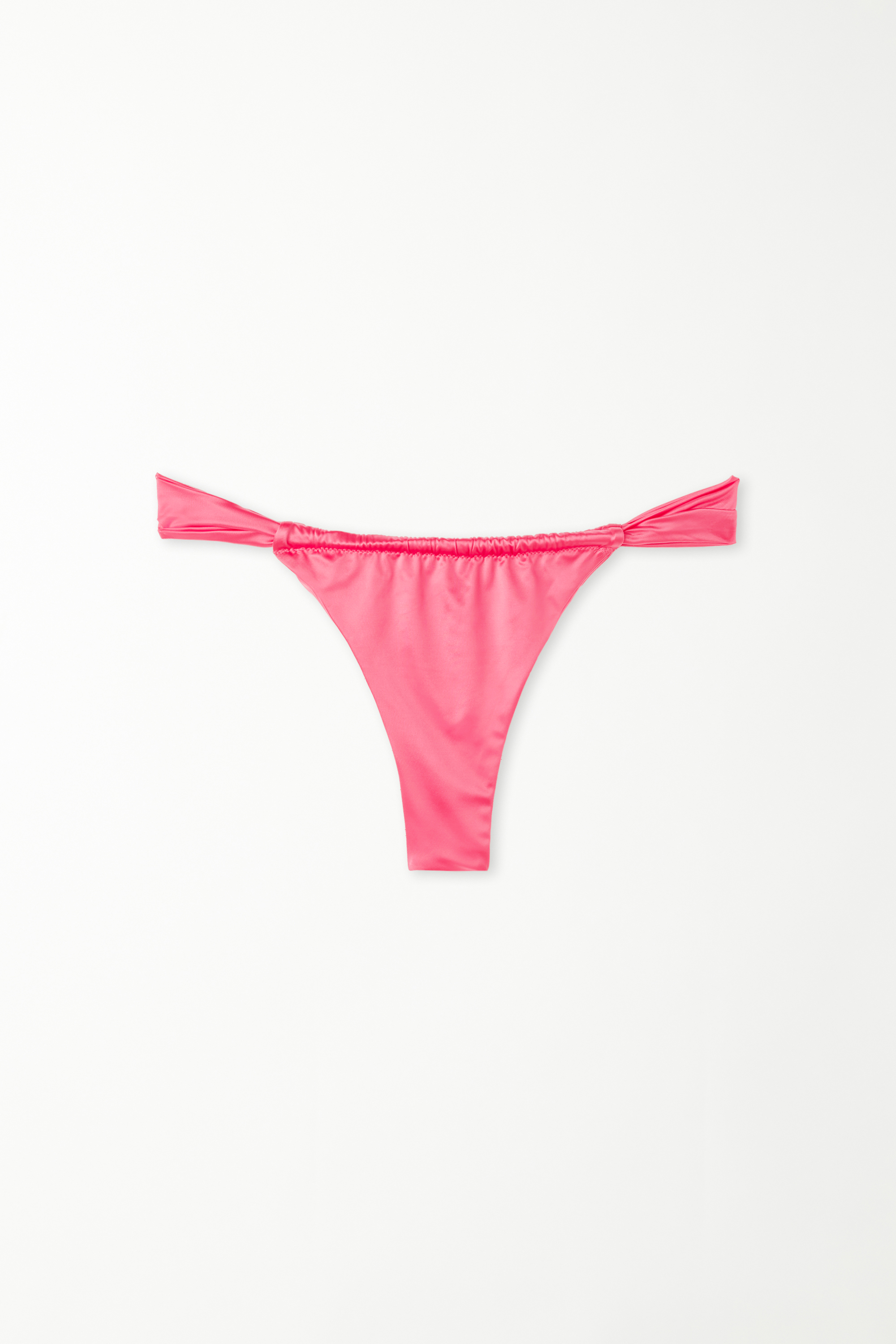 Shiny Summer Pink Sliding Brazilian Bikini Bottom