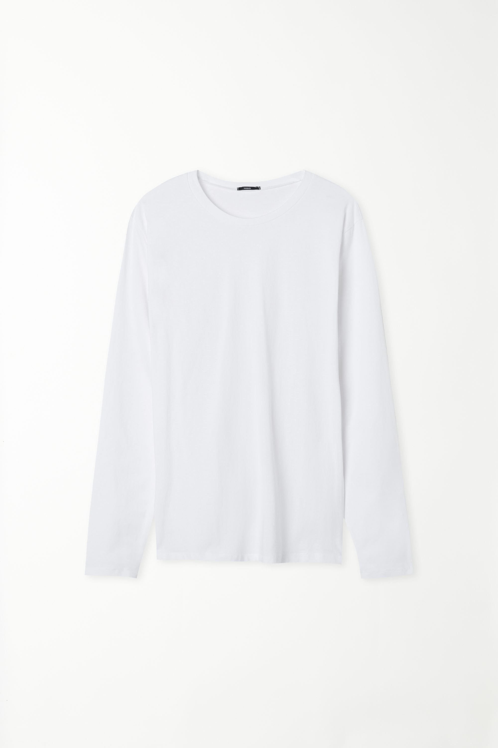 Long Sleeve Rounded Neck Cotton Top