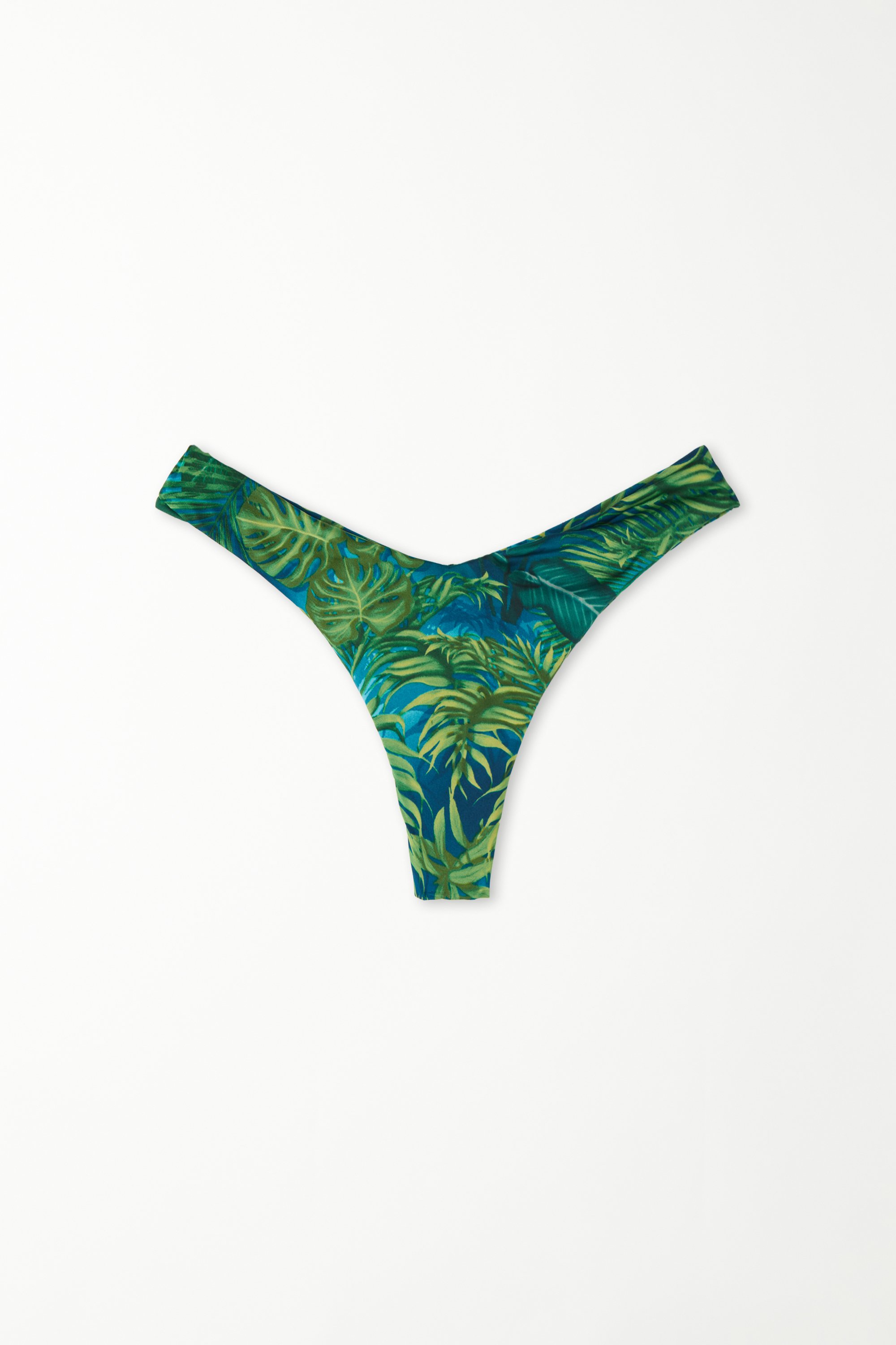 Emerald Jungle High-cut Brazilian Bikini Bottoms