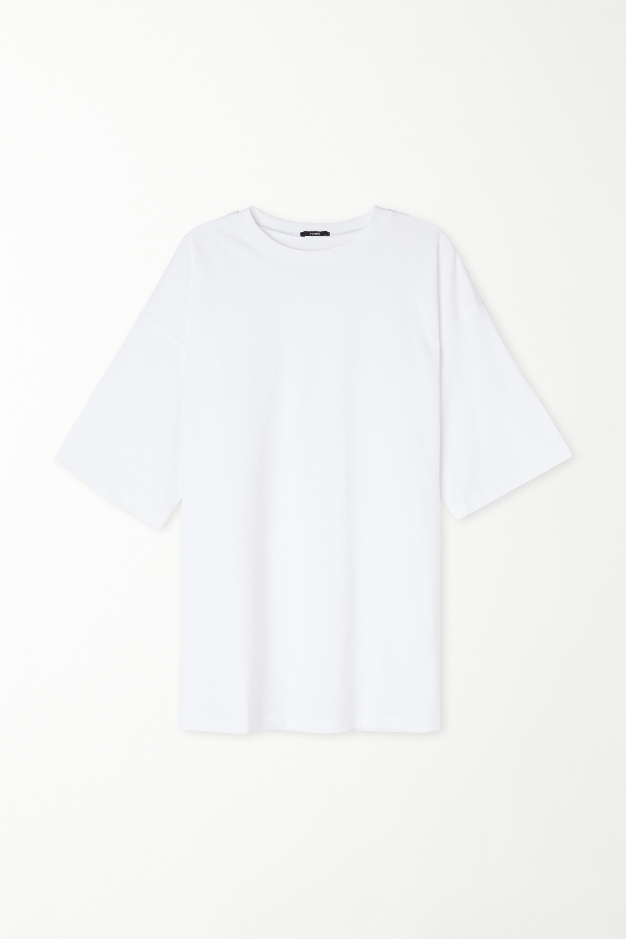T-shirt Ras-du-cou Oversize en Coton