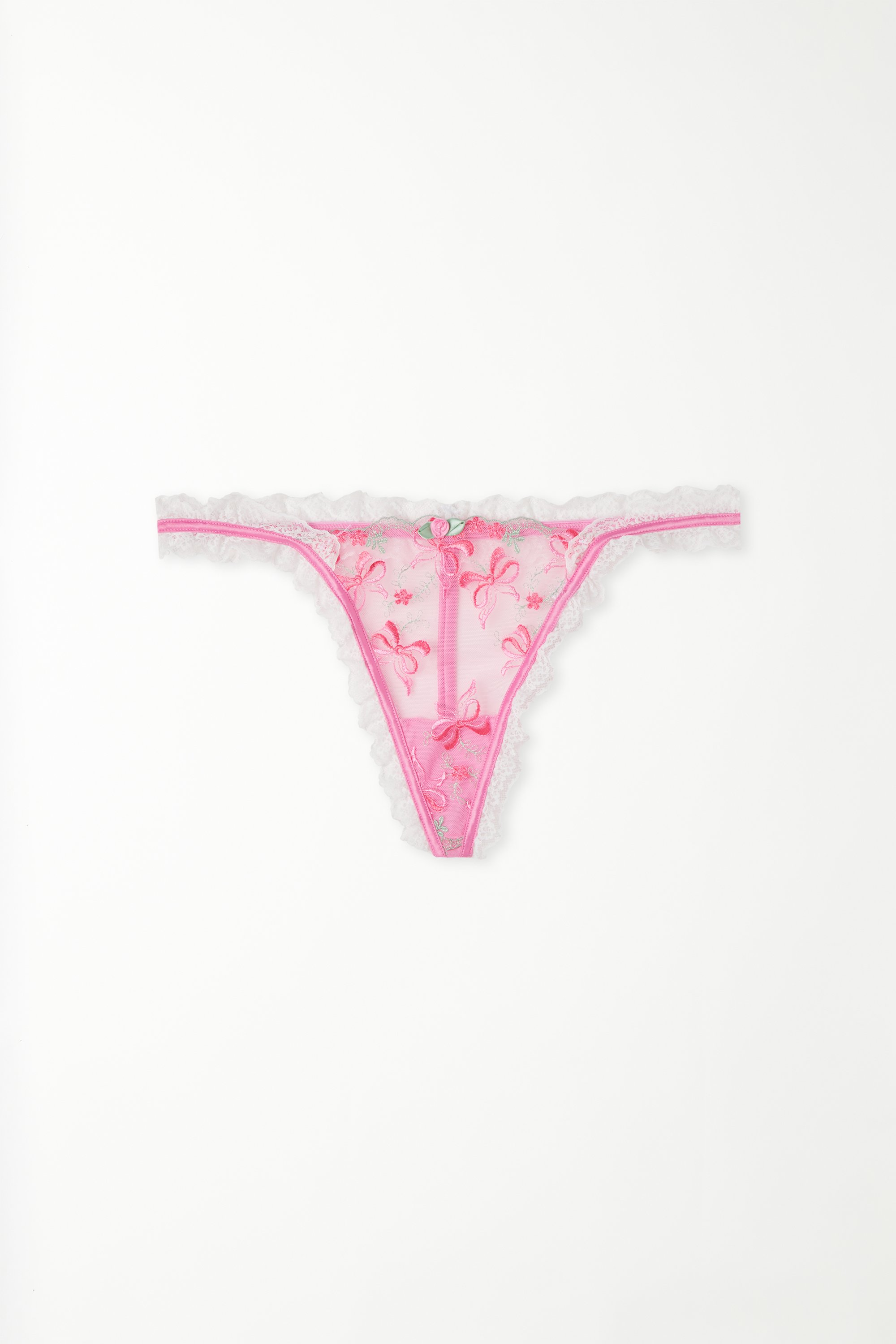 Pink Candy Lace String Thong