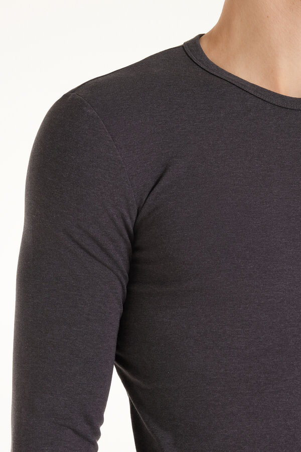 T-Shirt Manches Longues Ras de Cou Coton Thermique  
