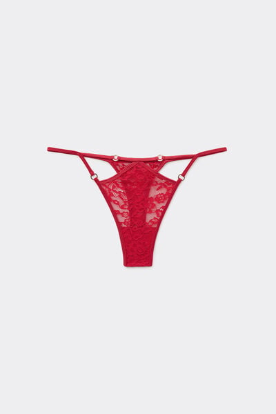 Perizoma con Fianchetto Tanga Essential Details Rosso