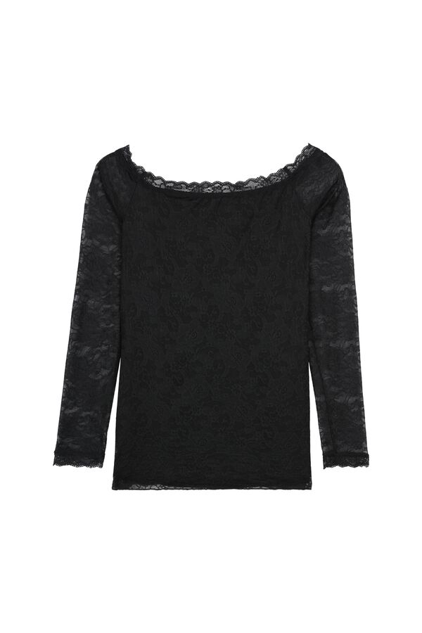OffTheShoulder Lace Shirt LongSleeved Tops Women Tezenis