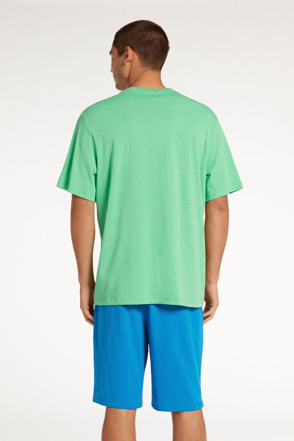 Men’s Short Cotton Paddle Print Pyjamas  