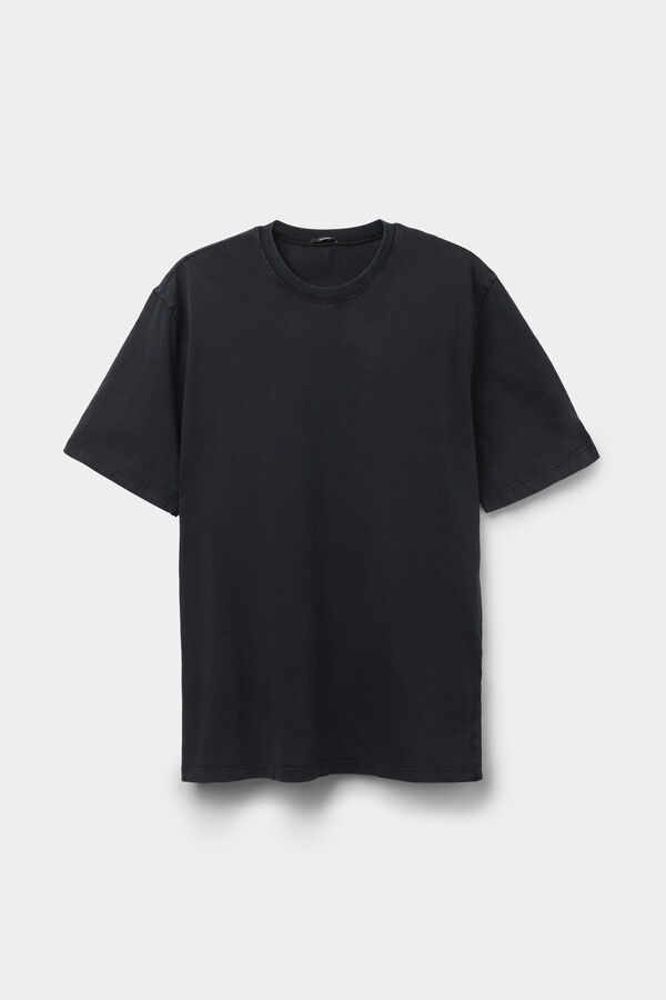T-Shirt Girocollo 100% Cotone Delav&eacute;  