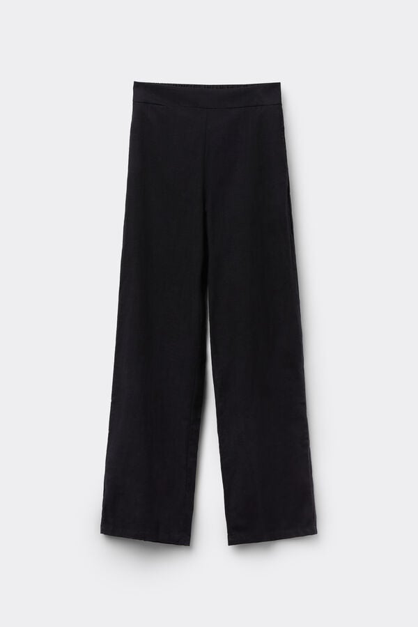Pantalon Long Palazzo Toile de Coton  