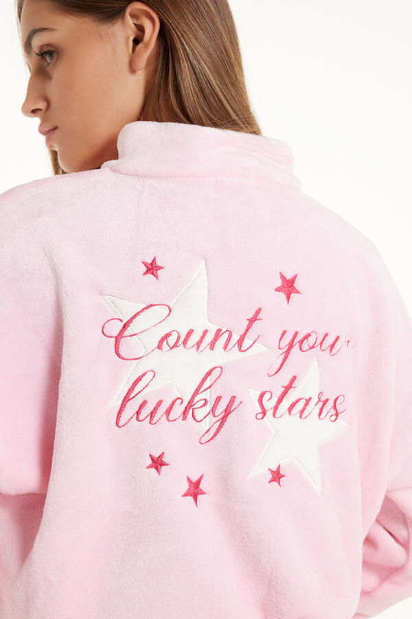 Full-Length Fleece Pajamas with Stars  