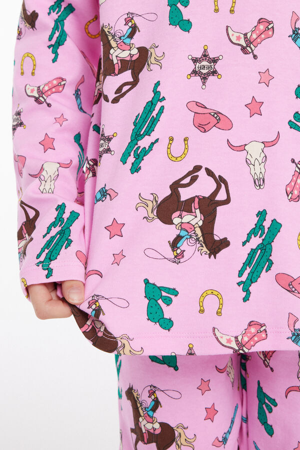 Cowgirl Print Long Cotton Pyjamas  