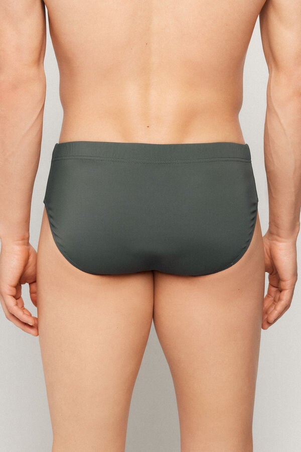 Basic Plain Colour Microfibre Swimming Trunks  