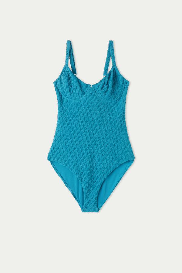 3D Braided Balconette One-Piece Swimsuit  