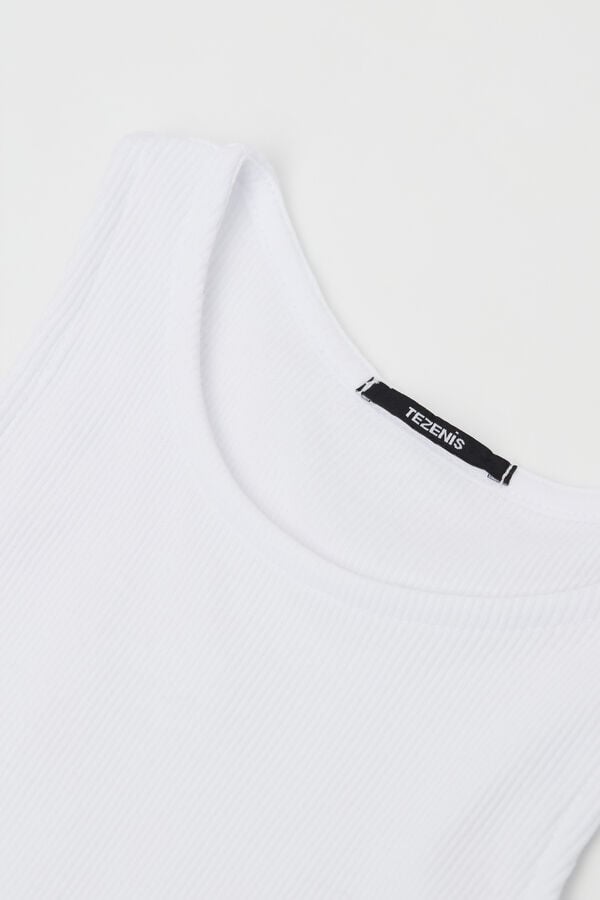 Dívčí Žebrované Tílko s Širokými Ramínky  