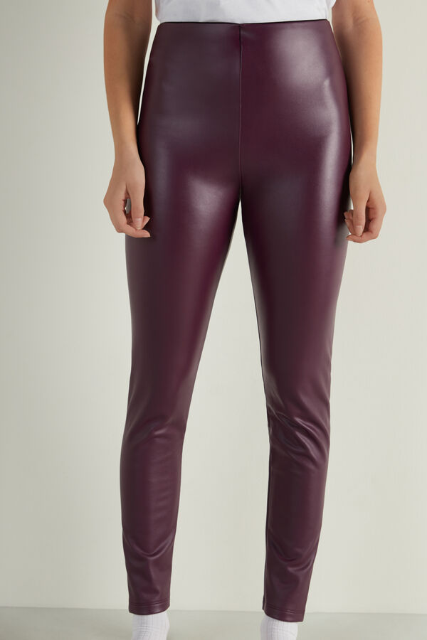 Thermal Faux Leather Leggings  