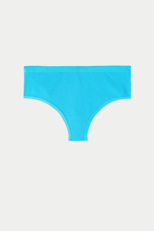 Spring Rib High-Cut Cotton French Knickers  
