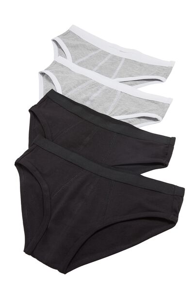 slip liserés contrastés multipack 4 pc