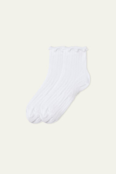 Patterned Cotton Crew Socks