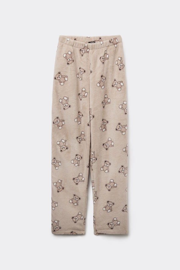 Light Printed Fleece Trousers  
