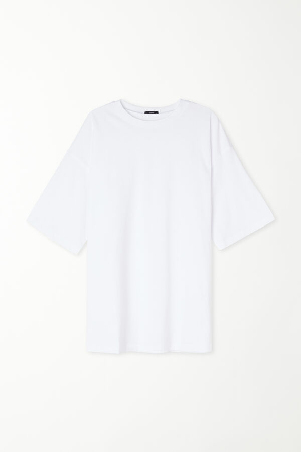 Oversize-T-Shirt aus Baumwolle mit Rundhalsausschnitt  