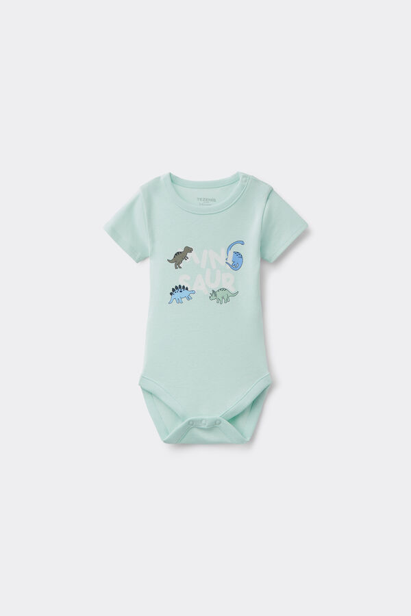 Baby Printed Pure Cotton Bodysuit with Short Sleeves  