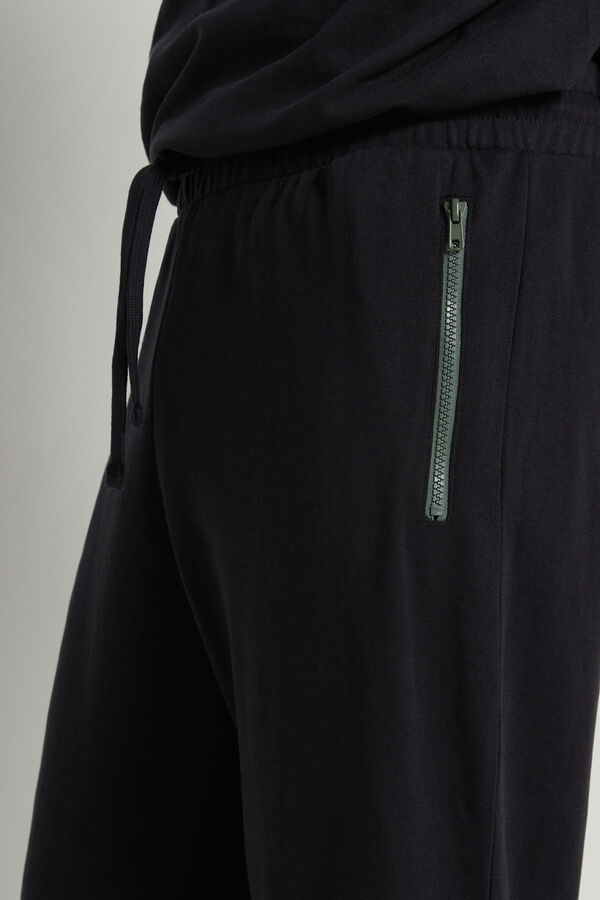 Fleece Trousers with Pockets and Zip  