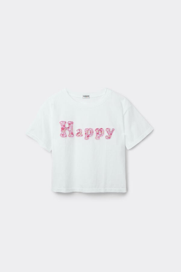Girls&rsquo; Patch Boxy T-Shirt  