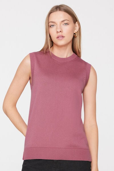Gilet Cotone e Modal in Maglia Calata