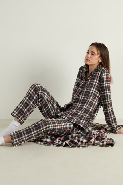 Pyjama Long Ouvert Flanelle