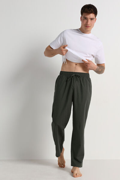 Full Length Pants in Plain Weave Cotton
