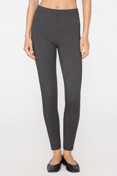 Basic-Leggings mit Baumwolle