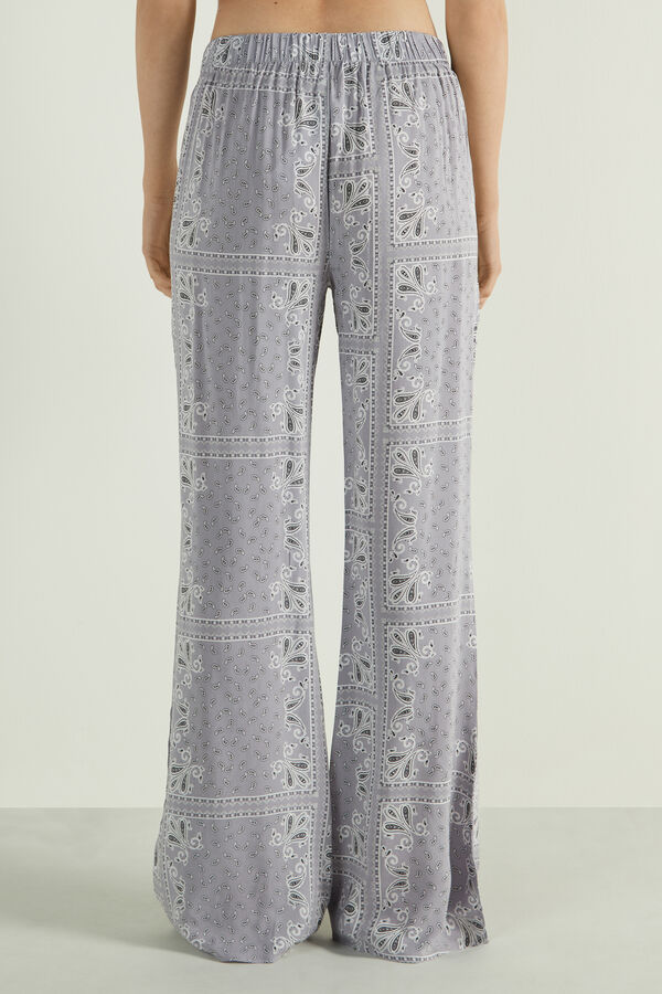 Flared Canvas Trousers  