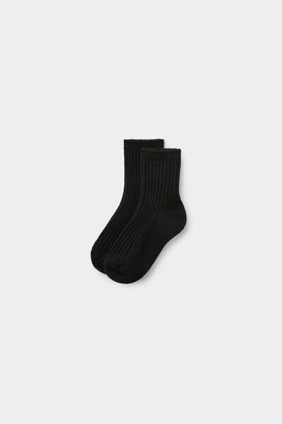 Girls&rsquo; Short Thick Ribbed Socks