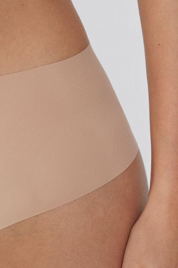 High-Waist Laser Cut Brazilian Briefs in Recycled Microfibre  