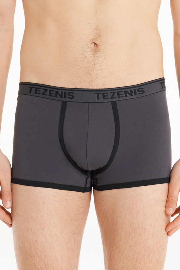 Cotton Logo Boxer Briefs with Contrasting Edging