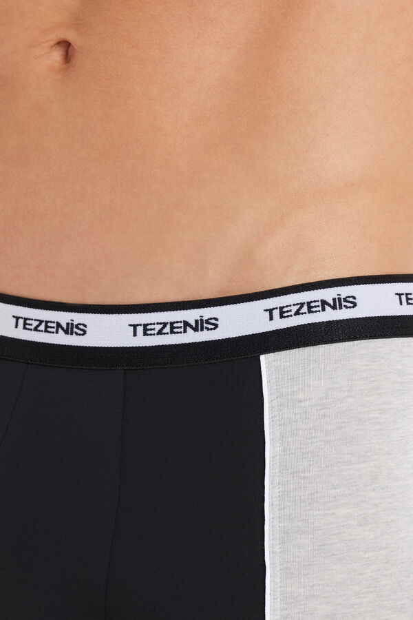 Two-tone Cotton Boxers with Logoed Elastic  