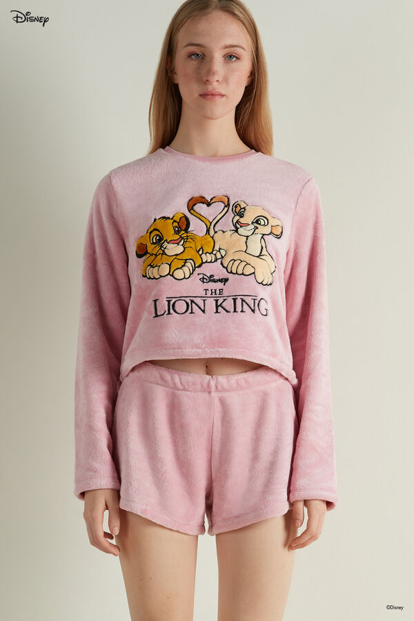 Disney Lion King Long Sleeve Fleece Pyjamas with Shorts  