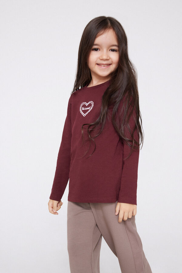 Unisex Kids' Printed Cotton Long Sleeve Top  