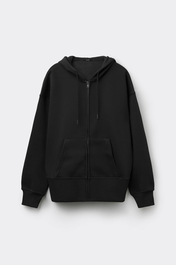 Thick Brushed Fleece Zip-Up Hoodie  