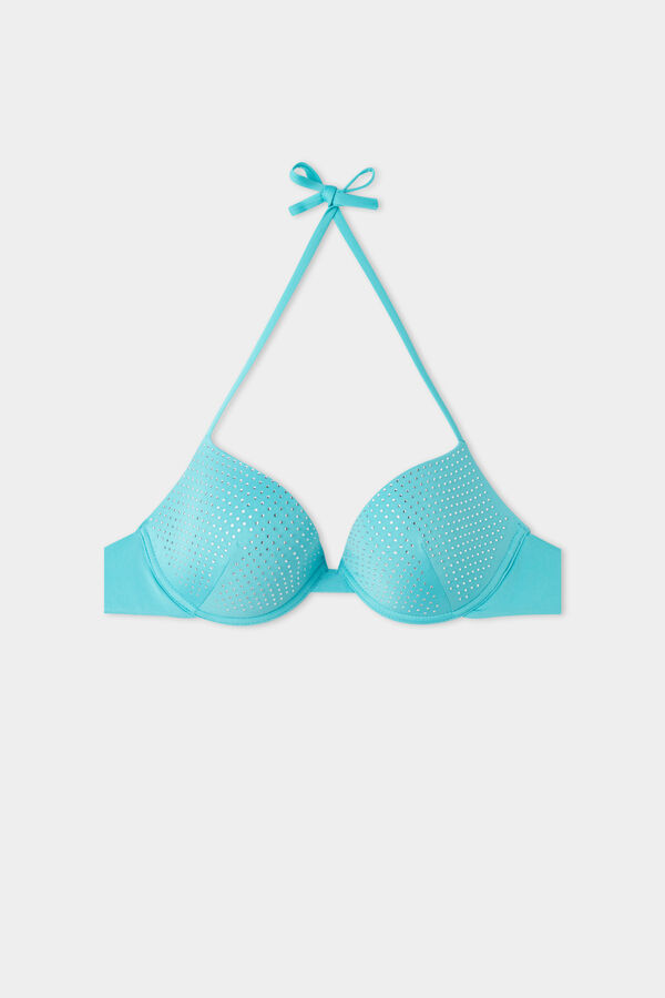Set Bikini Halter Push Up Con Schiena Incrociata E Ritagli &ndash; SHEKINI Donna