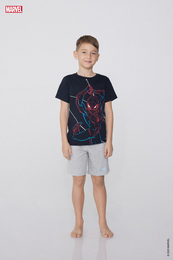 Pigiama Corto Cotone Stampa Spiderman  