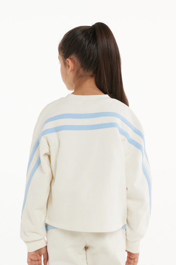 Dickes Langarm-Sweatshirt mit Seitenstreifen  