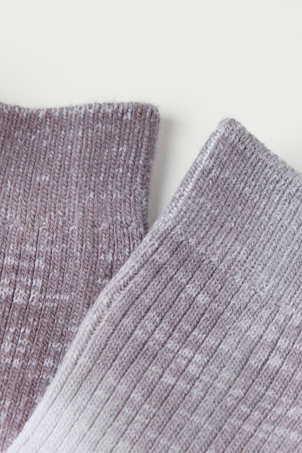 Ribbed Cotton 3/4 Length Socks.  