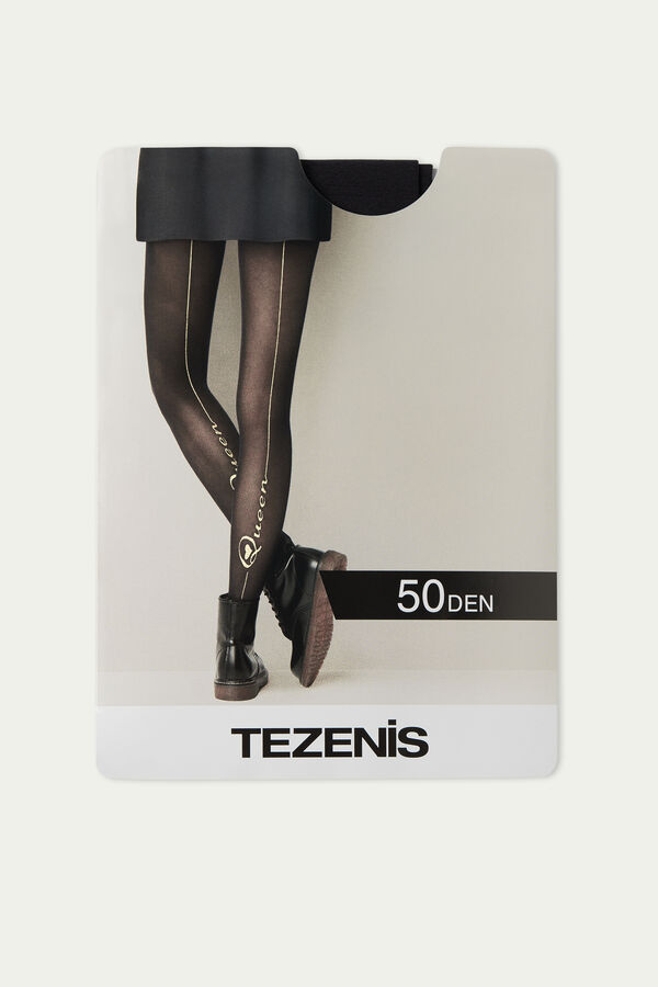 50 Denier Patterned Party Tights  
