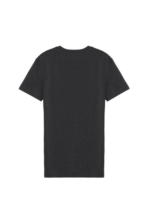 T-shirt z Dekoltem w kształcie V z Elastycznej Bawełny  